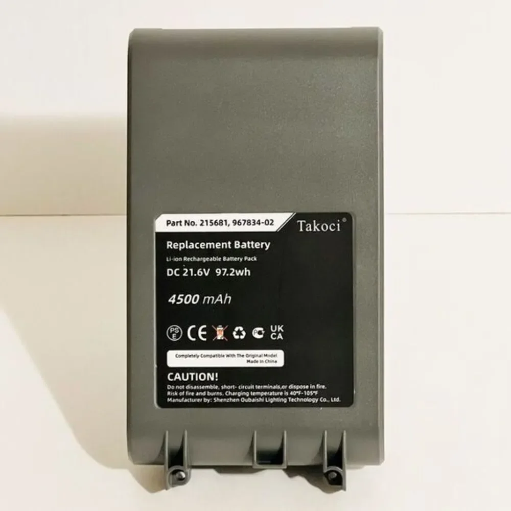 Replacement‎ Battery For Dyson V8 21.6V 4500 mAh Li-ion 215681 Takoci NEW